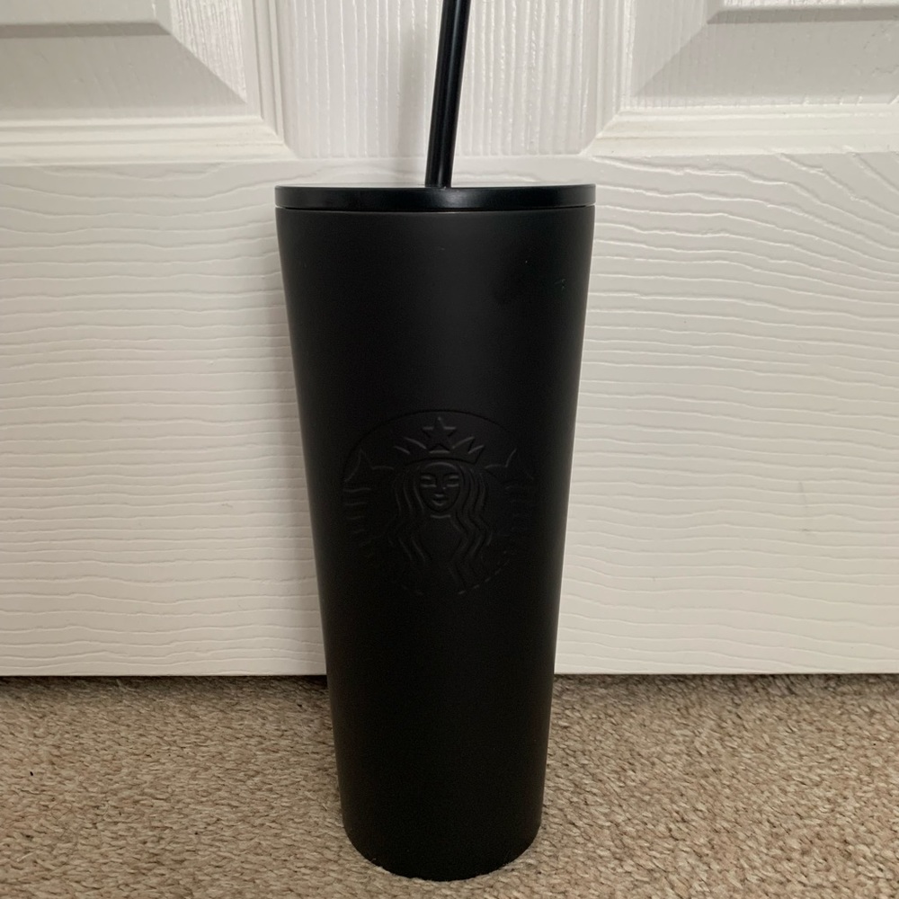 Matte Black Stainless Steel Starbucks Tumbler